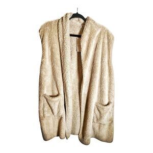 Dokatoo Plus Size Cream Fleece Long Vest Size 2X NWT